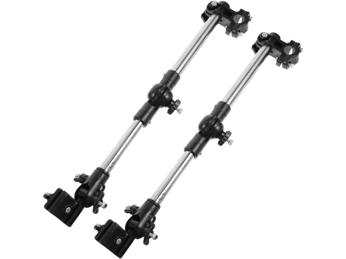 Soporte para paraguas de bicicleta, 2 piezas, para bicicletas eléctricas y cochecitos, fácil montaje, práctico, protección solar para bebés GOKOCO