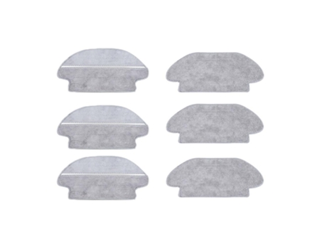 6 peças de panos de esfregona para xiaomi mijia robot vacuum stytjo2ym molhado-seco