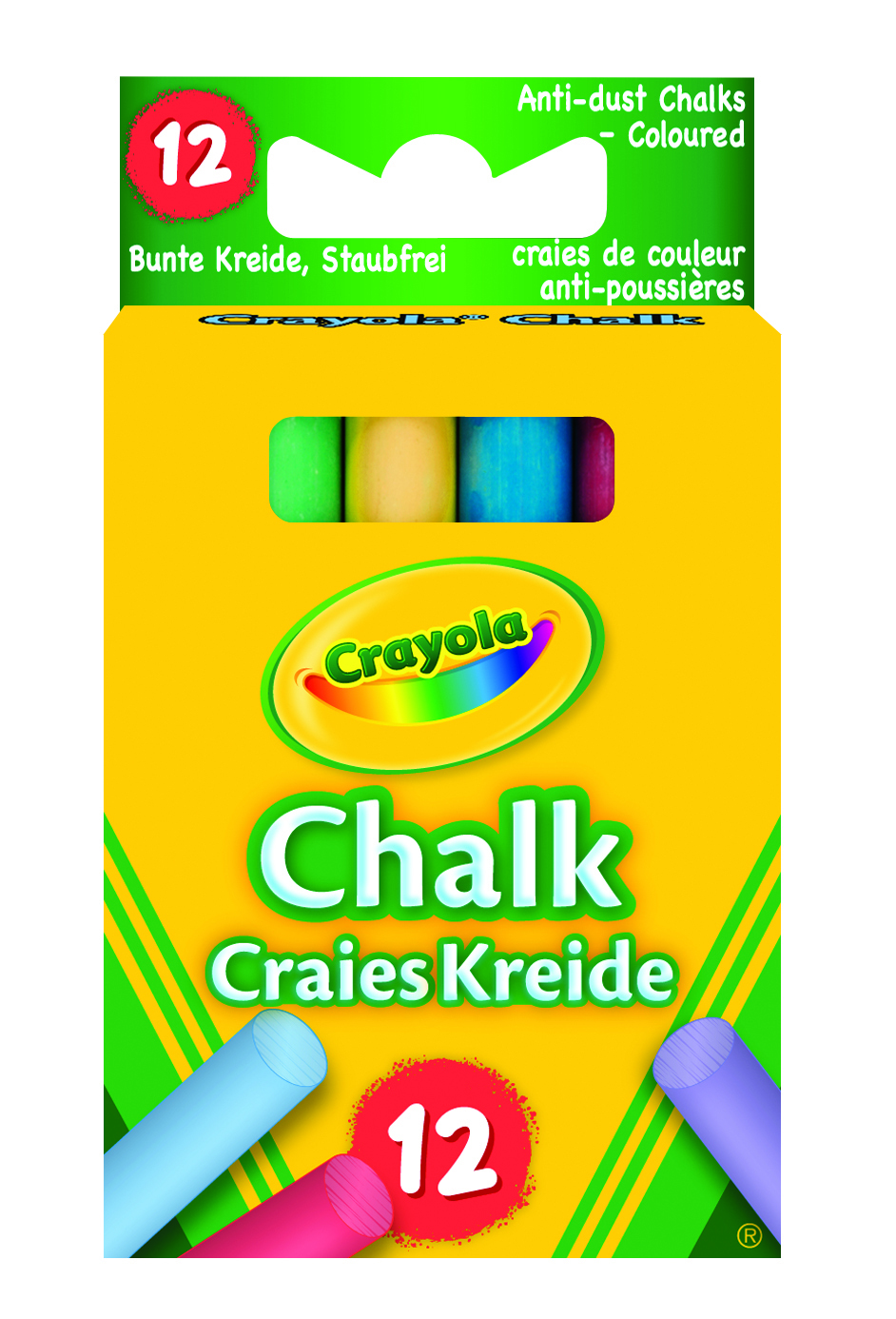 Tiza CRAYOLA 12 coloured chalk (Multicolor - 12 un)