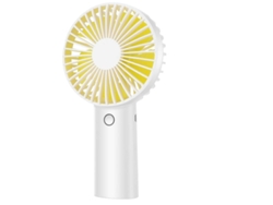 Ventilador portátil de mano, recargable por batería de 4000 mAh, con autonomía de 6 a 15 horas, Yizhood (blanco)