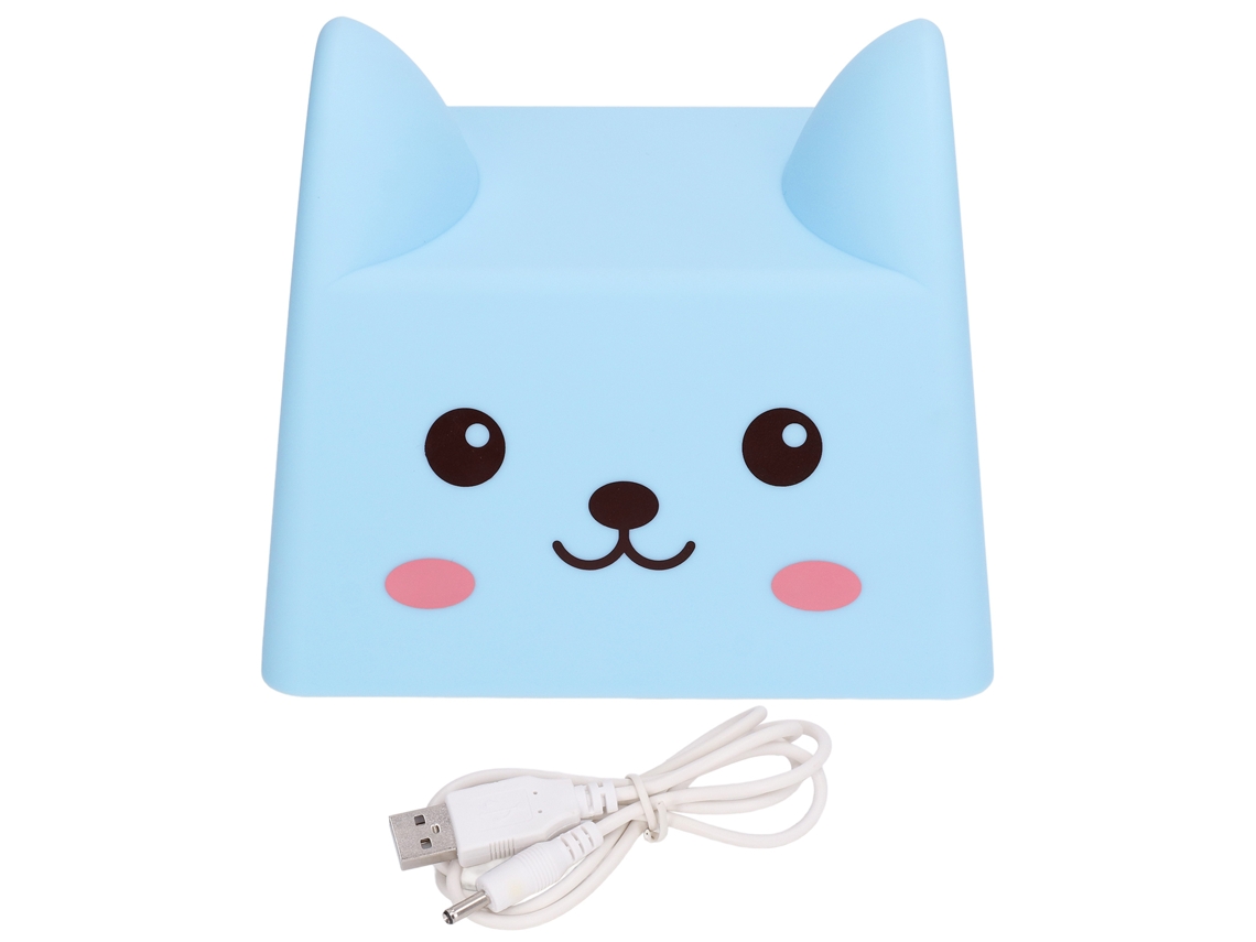 2026-lámpara De Noche Gatito Azul Bonito Luz Blanca Decoración Interesante Para Niños