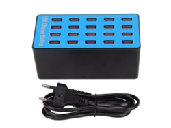 Concentrador Cargador Multi-usb De 20 Puertos, 5 V, 20 A Y 100 W Con Ventilador De Refrigeración Para Teléfonos Móviles Y Tabletas.