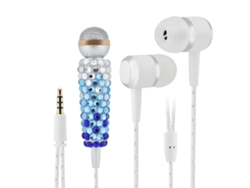 Micrófono (grabación Y Escucha) Micrófono Móvil Mini Con Diamantes Incrustados (azul)