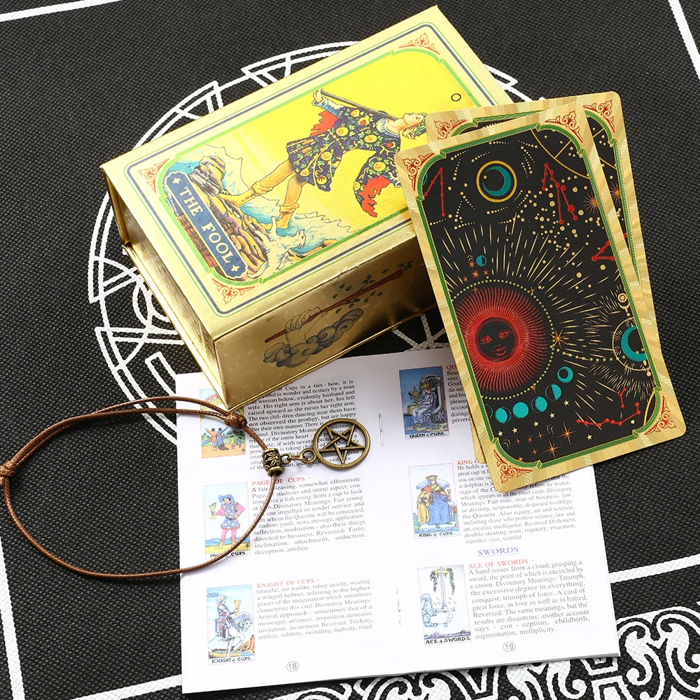 Juego De Cartas Del Tarot, 12*7 Cm, Guía De Papel, Adivinación Y Predicción, Resistente Al Agua.