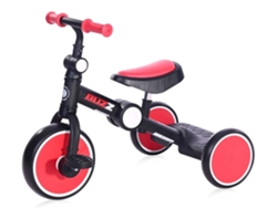 Triciclo Plegable BUZZ para Bebé black red LORELLI
