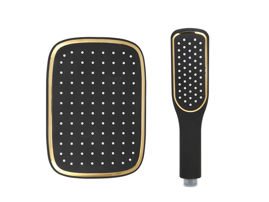 Kit de ducha de mano negra G1/2 pulg. Accesorio de baño para ducha superior