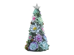 Árbol de Navidad de resina con forma de suculenta para decorar el ambiente navideño