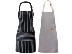 Delantal De Cocina Con Bolsillo Delantal Para Mujer Hombre Unisex Para Cocinero