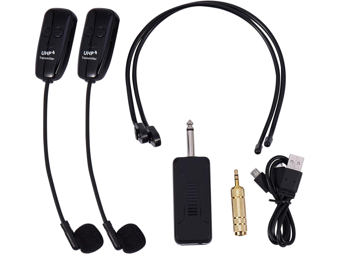 Amplificador Mezclador De Micrófono Inalámbrico Uhf U12f Para Dos Auriculares, Ideal Para Guías Turísticos.