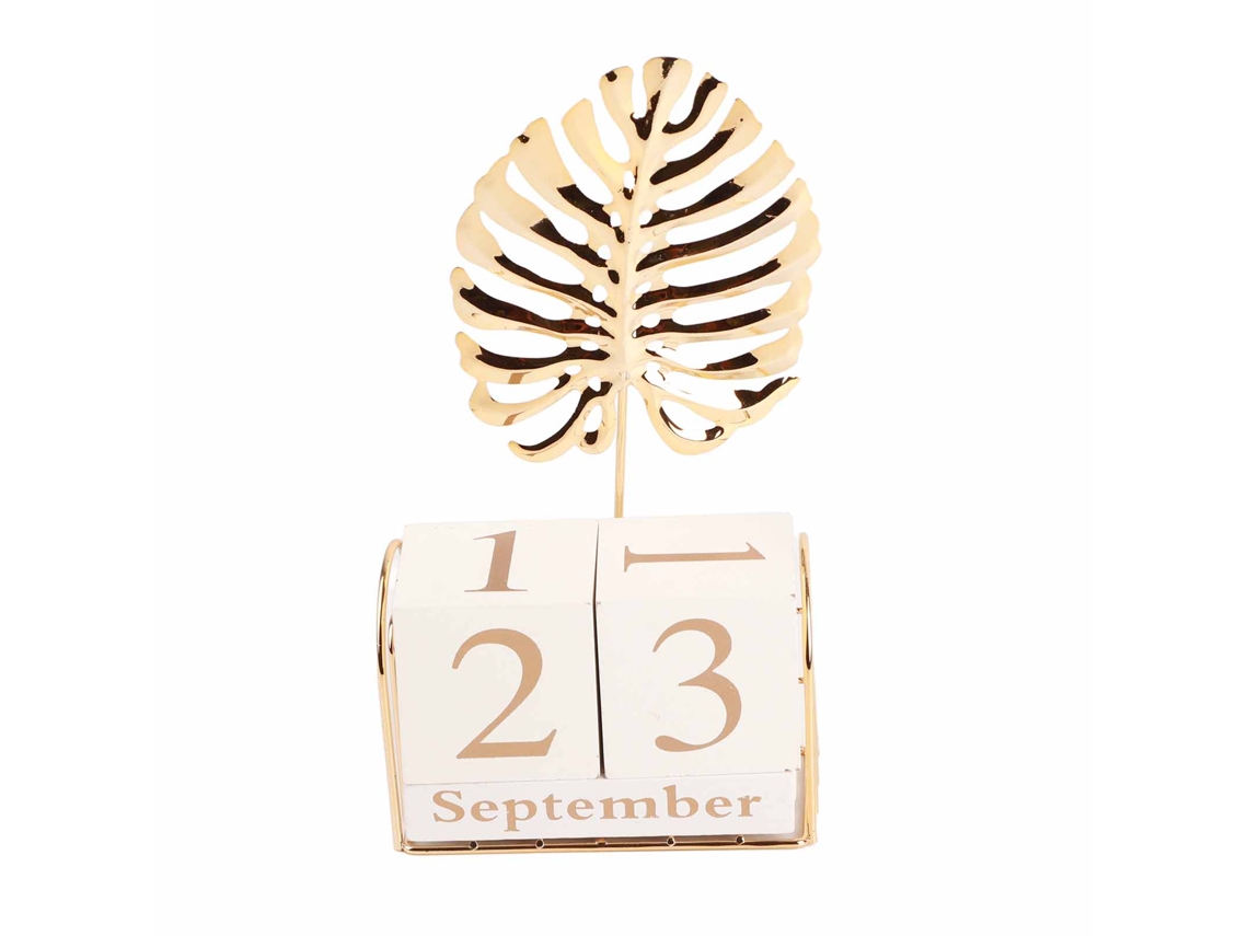 Calendario Perpetuo De Madera Con Hojas Desplegables, Ideal Para Decoración De Escritorio, Hogar, Oficina O Cafetería. Medidas: 12 X 6 X 21,5 Cm.