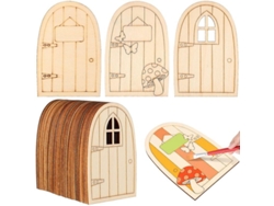 36 Puertas De Hadas De Madera En Miniatura Sin Pintar Para La Decoración Del Hogar, La Oficina Y El Jardín.