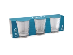 Set de Vasos Quid Diana Transparente Vidrio (260 ml) (3 Unidades)