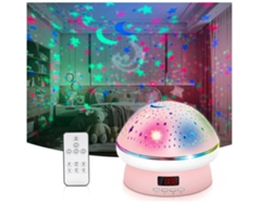 Proyector de luz nocturna de estrellas para habitación infantil con temporizador y control remoto, lámpara de noche con 8 opciones de color y 3 niveles de brillo Vledary
