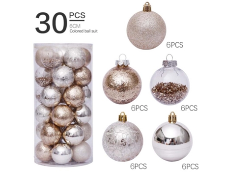 30 bolas de Navidad decorativas para árboles de Navidad.