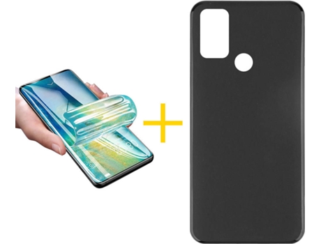 Carcasa + Protector de Pantalla para Alcatel 1S 2021 SKYHE Negro