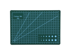 Tapete de corte de PVC A5 autorreparable verde para manualidades y modelismo - Duradero e ideal para proyectos de bricolaje.