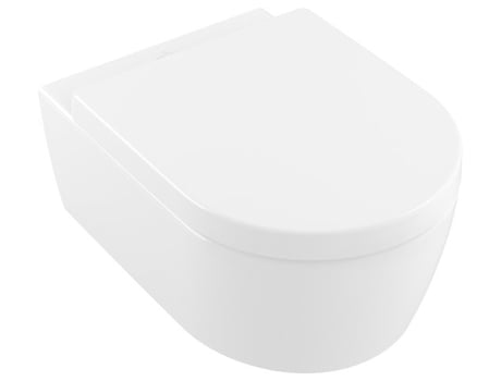 Villeroy &amp, Boch Avento WC de pared, con asiento WC, Combi-Pack 5656HR, DirectFlush (sin borde), colgado en la pared