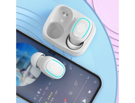 Auriculares Bluetooth True Wireless Auriculares Touch Macaron Color Mini Invisible Blanco