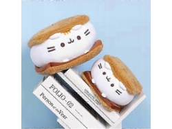 Peluche De Gato Sándwich Con Almohada Adorable De 15 Cm, Regalo Para Niños.