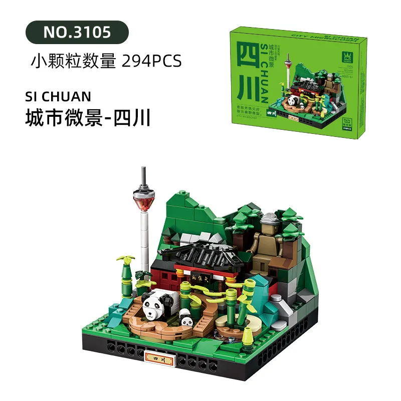 Kit De Modelo Moc De Bloques De Construcción En Miniatura De Paisaje Urbano
