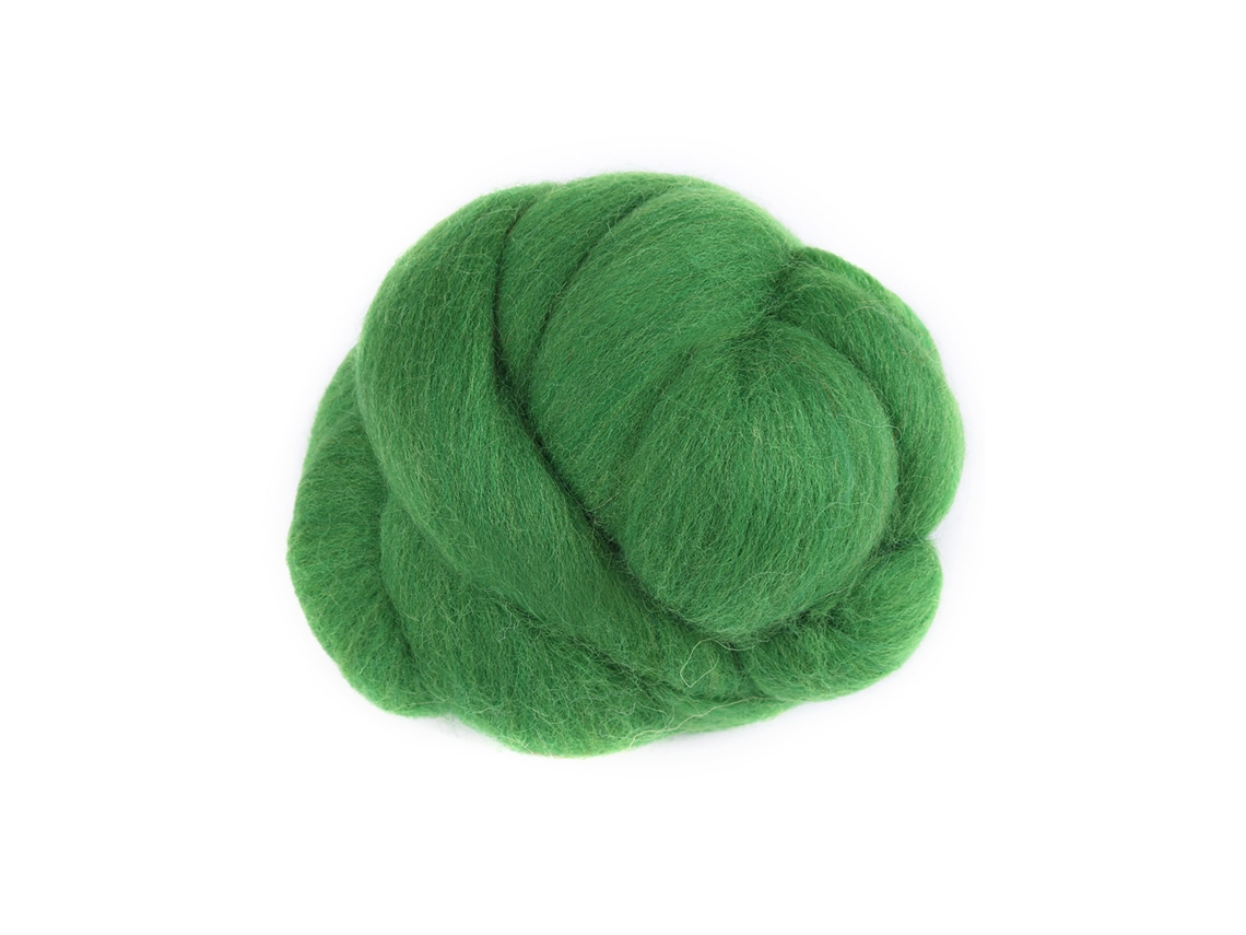 55 G De Lana De Alta Calidad Para Fieltro Con Aguja Y Costura (verde)