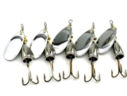 Juego De Anzuelos Circulares Portátiles Para Pesca Con Humedad, 5 Unidades, 6,5 Cm, 85 G, Cuchara Metálica ...