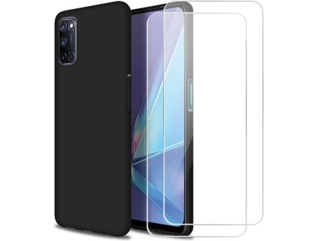 Carcasa + Protector Oppo A72 HONGWE. Negro