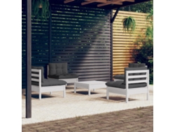 Conjunto de 5 piezas. Lounge De Jardim Com Almofadas Antracite Pinho Dkd Home Decor