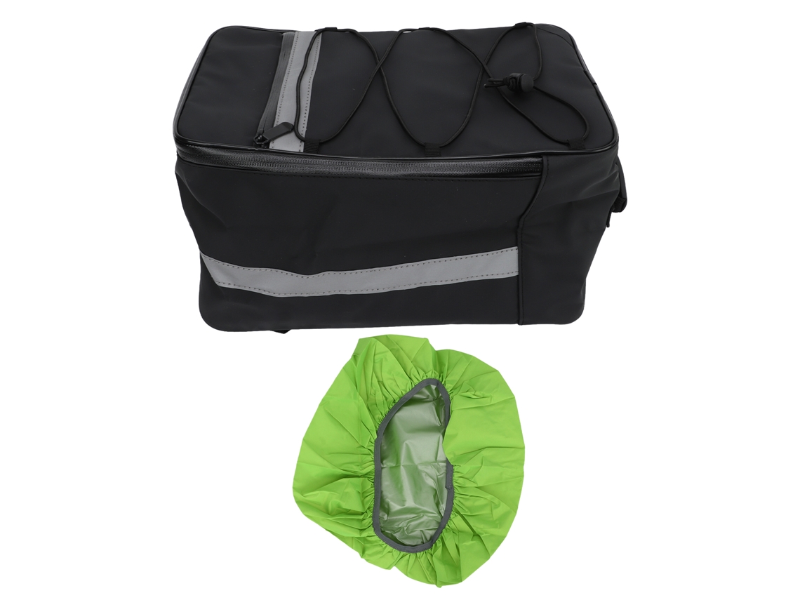 Bolsa Para Rack Traseiro De Bicicleta Impermeável Reflexiva Com Capacidade Grande 15l Acessório De Ciclismo Com Capa Antichuva