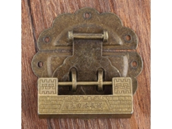 Cerradura De Latón Antiguo Y Pestillo Para Cajones De Madera Joyería Muebles Chinos Oxn
