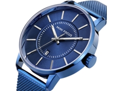 Reloj De Cuarzo Casual Simple Para Hombres Con Correa De Plantilla Resistente Al Agua (azul)