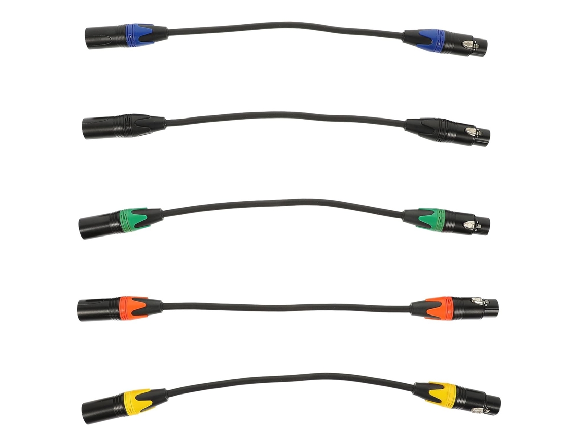 Paquete De 5 Cables De Audio Xlr Macho A Hembra, Conectores De Micrófono Estéreo, Cable De Micrófono Para Consola