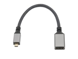 Cable De Interfaz Multimedia Micro 4k Hd 60hz Macho A Hembra De 0,2 M Para Pc, Cámara Y Proyector