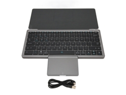 Capa De Teclado Para Tablet Com Touchpad Desacoplável Modo Simultâneo Compatível Com Win Xp 7 10 11 Android Ios Cinza Ferro