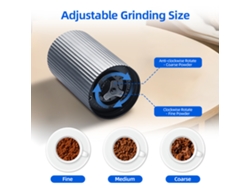 Molinillo De Café Manual Con Cuchilla De Acero Inoxidable Cnc, Ajuste Continuo, Capacidad De 25 G, Portátil.