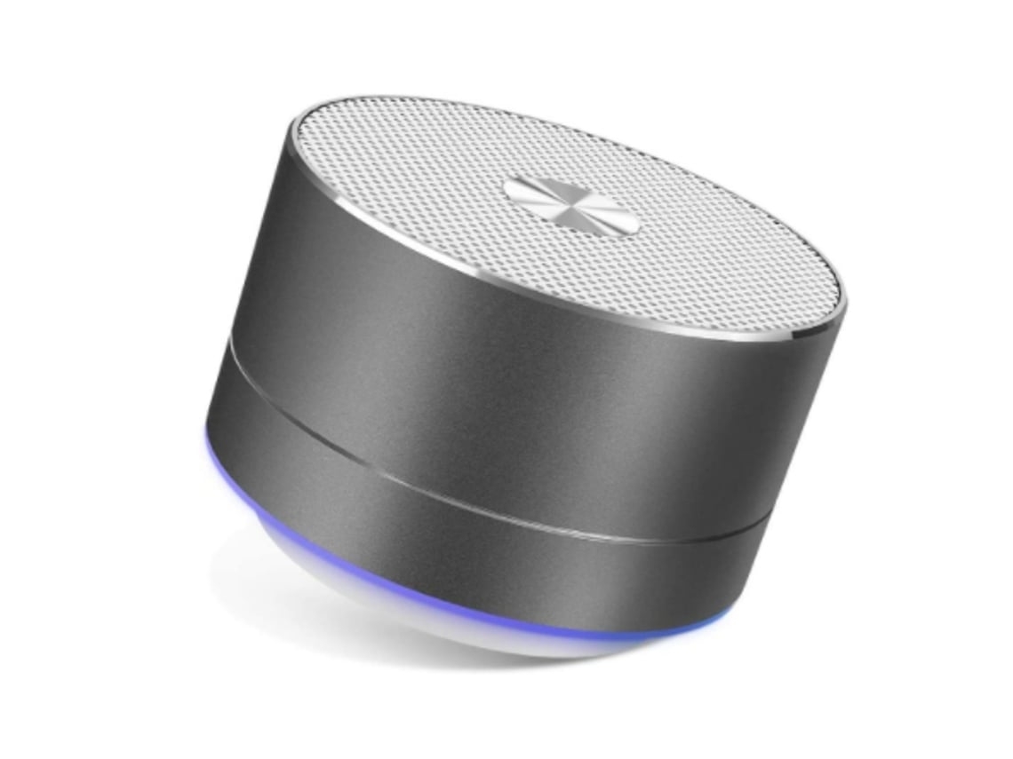 Minialtavoces Bluetooth portátiles Chennnls impermeables con luces LED mejoradas para iPhone, iPad, Samsung, portátiles y tabletas (gris)