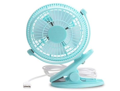 Mini ventilador USB con clip y ventilador de escritorio personal, mini ventilador de refrigeración portátil de 4 pulgadas, ventilador 360 de 2 velo...