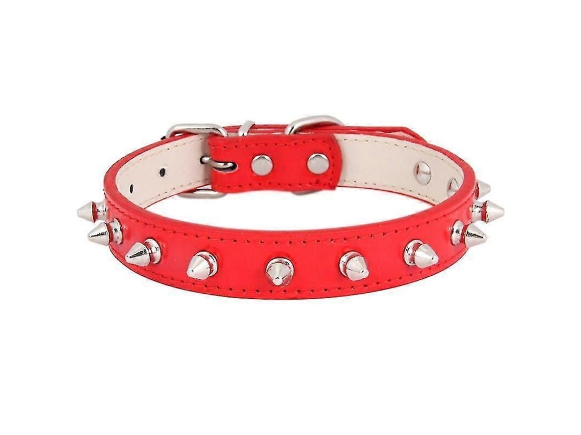 2026-collar De Perro De Cuero Ajustable Con Clavos Y Rivetes Para Perros Y Gatos Talla Xs-s-m-l