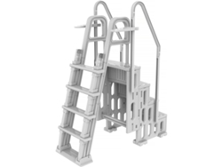 Escalera doble para piscina Mario con sistema de seguridad para niños - Habitat Et Jardin