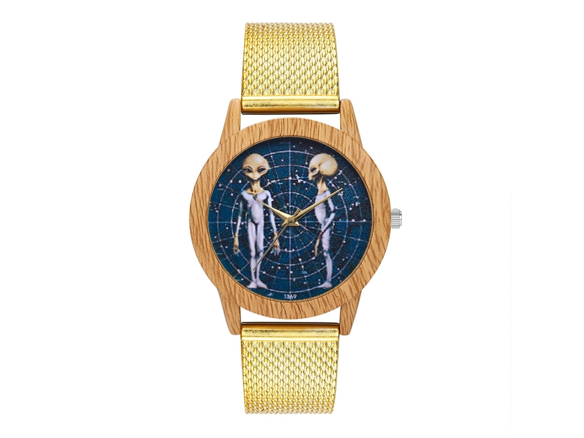 Reloj De Pulsera Unisex De Cuarzo, Color Dorado, Para Hombre Y Mujer.