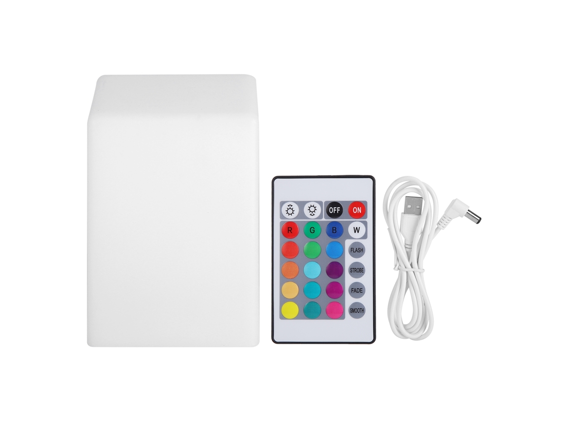 Bj-lâmpada Cúbica Led Ip67 Com Controle Remoto 16 Cores 4 Modos Rgbw Luz Noturna Para Casa Quarto Bar Decoração