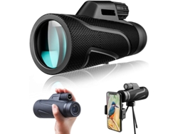 Telescopio monocular 12x42 de alta potencia IP68 antivaho para observación de aves, camping, viajes, color negro.