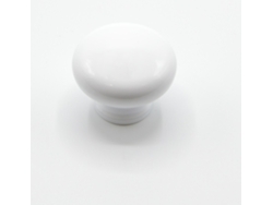 Pomo Para Mueble En Resina Pulida De Alta Resistencia D 32 Mm Blanco