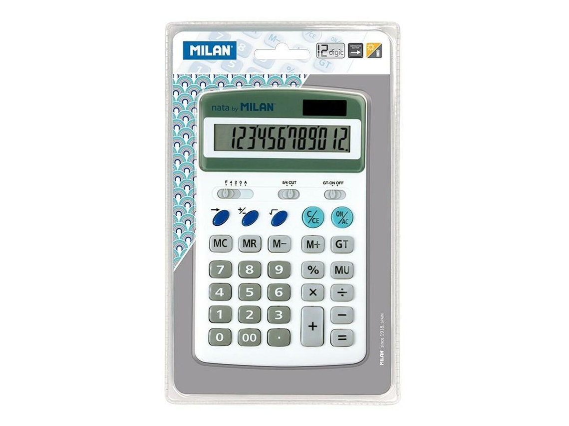 Calculadora Blanca de MILAN 17.5 X 11 X 3 Cm