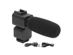 Micrófono Para Grabación De Video, Entrevistas, Vlogs Y Transmisiones En Vivo Con Captación Estéreo