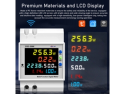 Medidor Inteligente Wifi Tuya Con Pantalla Lcd, Función De Memoria E Instalación En Riel Din.
