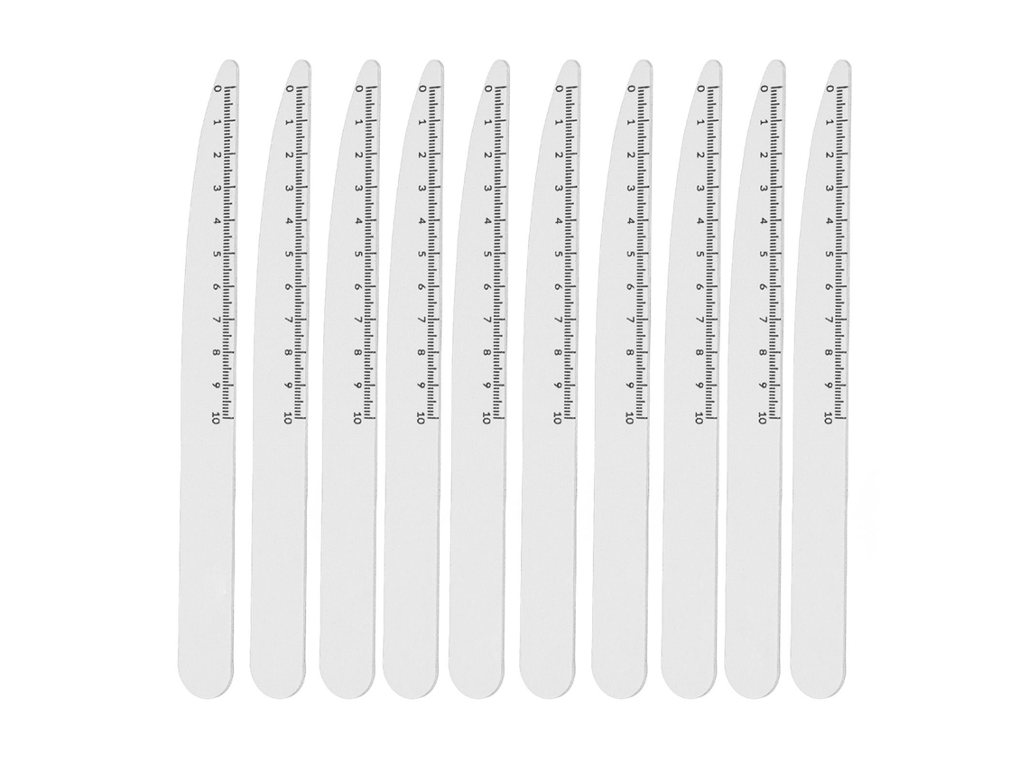 10pcs Lixa De Unhas Profissional Duplo Lado Lavável Reutilizável Com Escala Para Salão E Lar