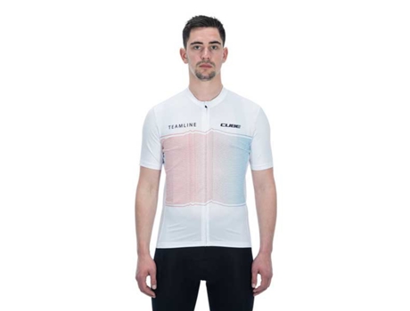 Jerseys CUBE Camisa De Manga Curta Teamline Cmpt Branco S Homem