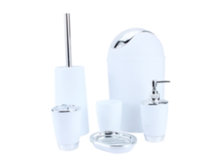 Juego de accesorios de baño de 6 piezas con dispensador de jabón