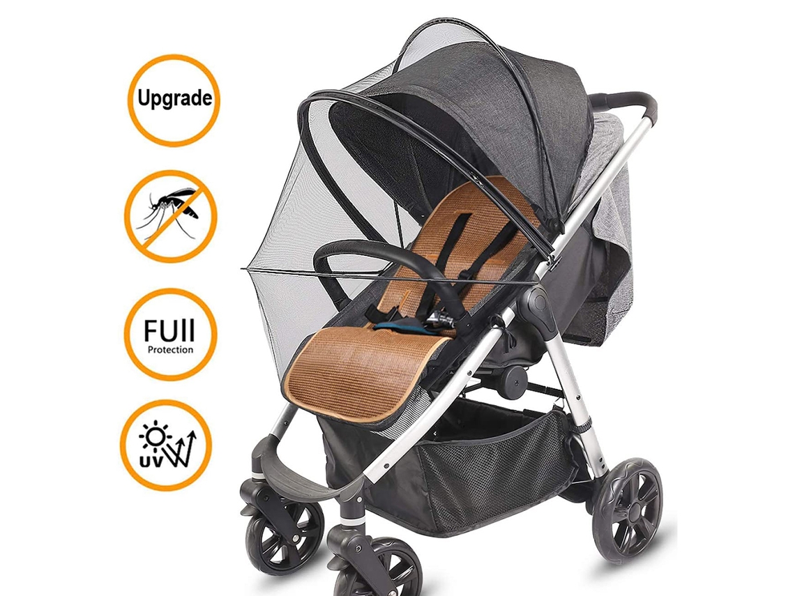 Mosquitera Universal Para Bebé Con Cremallera, Repelente De Insectos, Para Cochecito, Cuna Y Cama De Viaje.